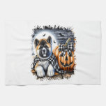 Akita Dog Halloween Square Kitchen Towel