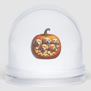 Akita Dog Halloween Square Snow Globe