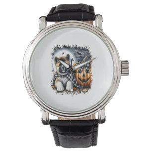 Akita Dog Halloween Square Watch