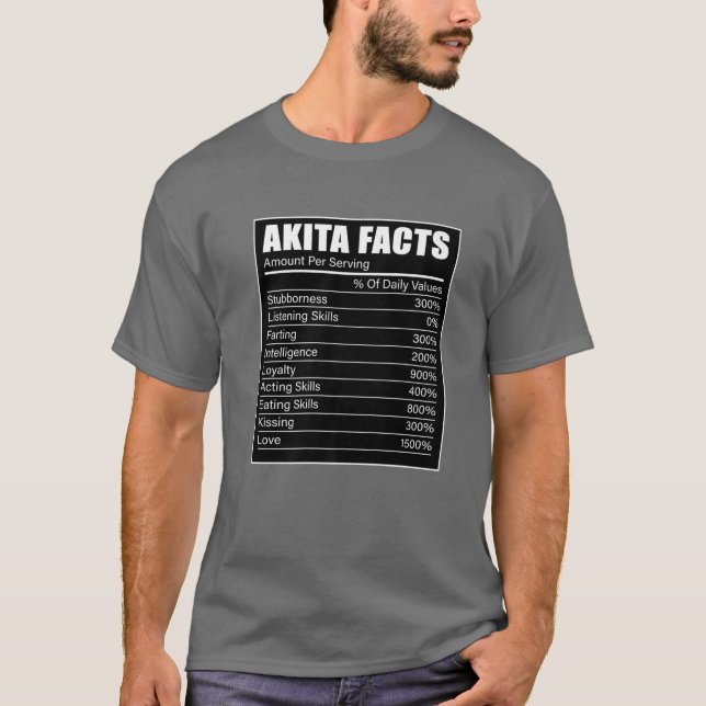 Akita Dog Lover Akita Facts Akita Dog T-Shirt (Front)