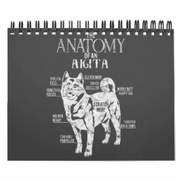 Akita Dog Lover| Cool Akita Anatomy Clos Calendar