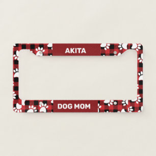 Akita Dog Mom License Plate Frame