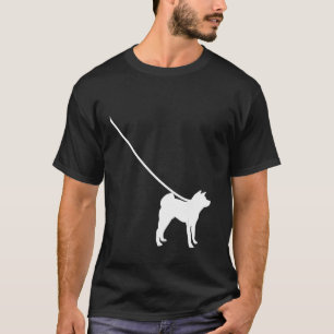 Akita Dog On A Leash Mom Dad Pet Cute Puppy T-Shirt