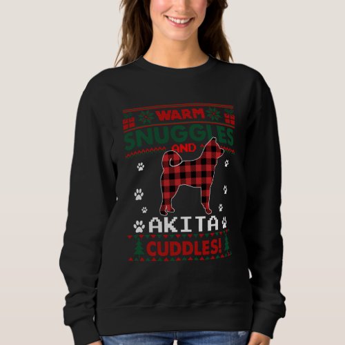 Akita Dog Pet Christmas Pajama Ugly Christmas Swea Sweatshirt