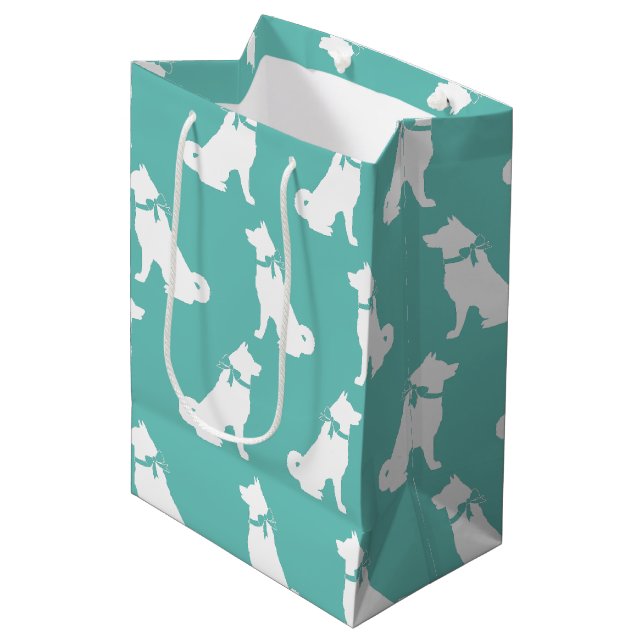 Akita Dog Puppy Medium Gift Bag (Front Angled)