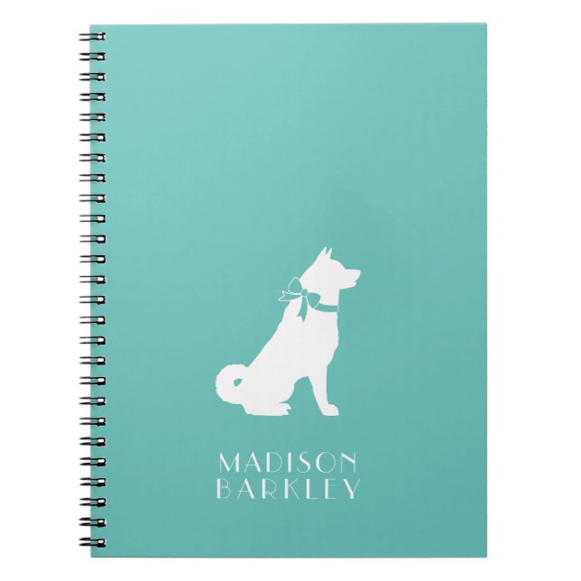 Akita Dog Puppy Notebook (Front)