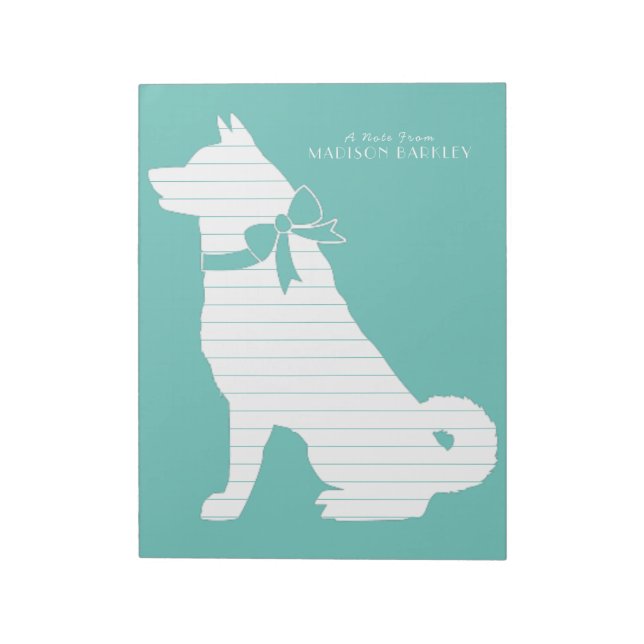 Akita Dog Puppy Notepad (Rotated)