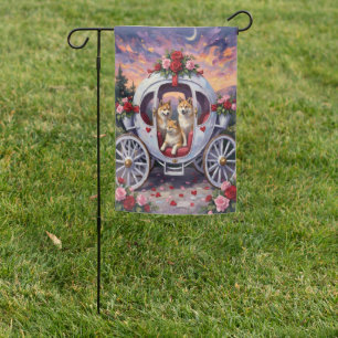 Akita Dog Valentine's Day Garden Flag