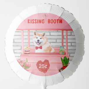 Akita Dog Valentine's Day Kissing Booth Balloon