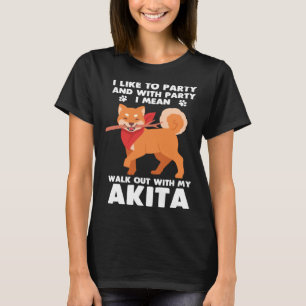 Akita Dog Walkout With My Akita Inu T-Shirt