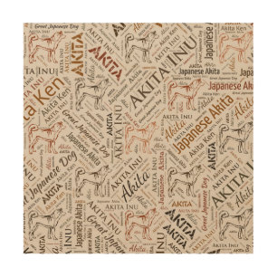 Akita dog Word Art
