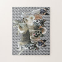 Akita Family Group Puzzle