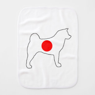 akita flag silo baby burp cloth