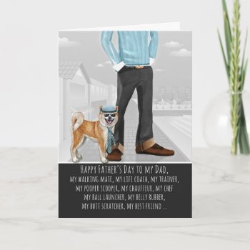 Akita From The Dog Father's Day Card by PAWSitivelyPETs at Zazzle