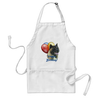 Akita Happy Birthday Balloons Adult Apron