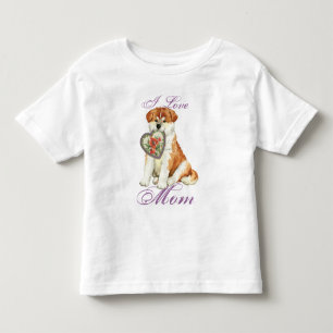 Akita Heart Mom Toddler T-shirt