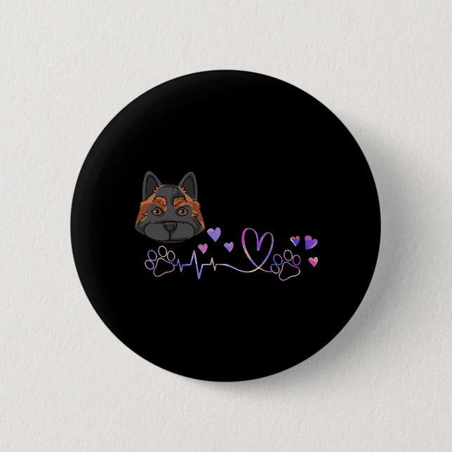 Akita Heartbeat Button (Front)