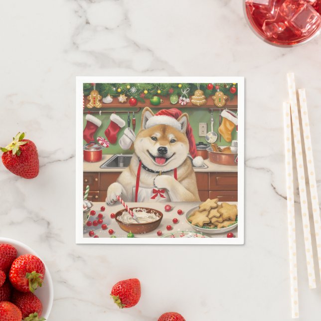 Akita Holiday Baking: Festive Christmas Napkins (Insitu)