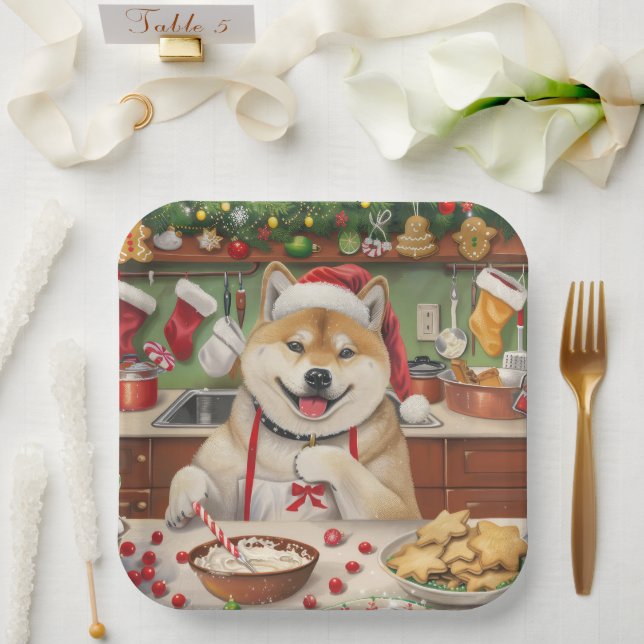 Akita Holiday Baking: Festive Christmas Paper Plates (Wedding)