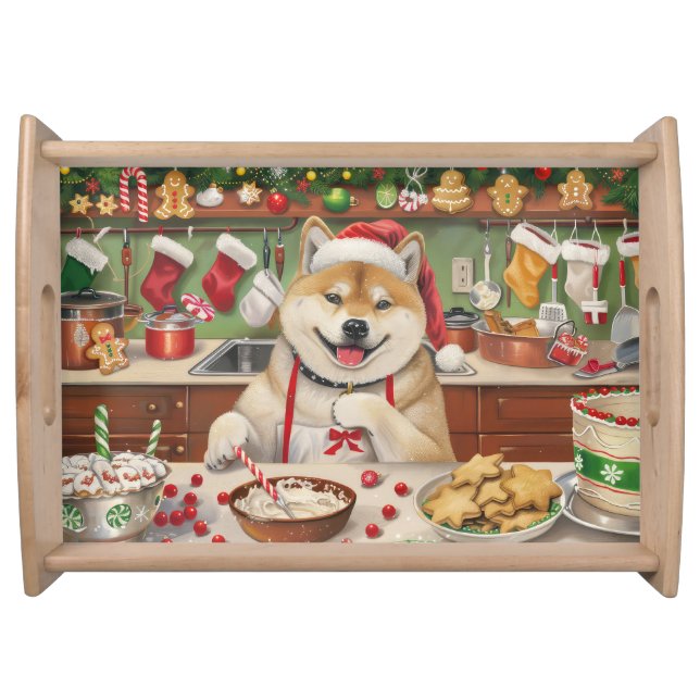 Akita Holiday Baking: Festive Christmas Serving Tray (Front)