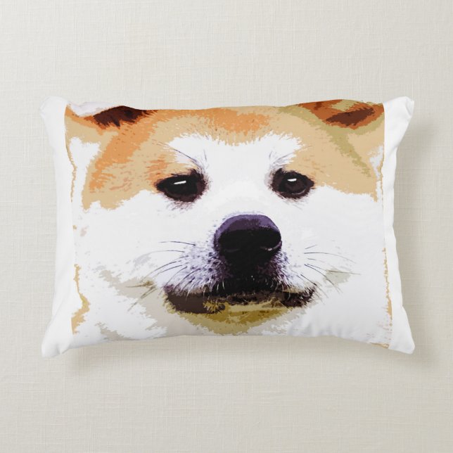 Akita Inu Accent Pillow (Front)