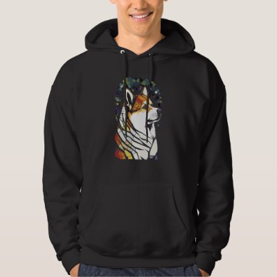 Akita Inu Colorful Stained Glass Pop Hoodie