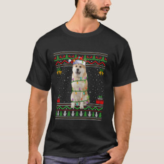 Akita Inu Dog Christmas Lights Santa Ugly Sweater