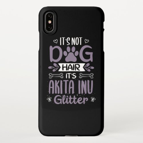 Akita Inu Dog Glitter Funny Dog Lover Gifts iPhone XS Max Case