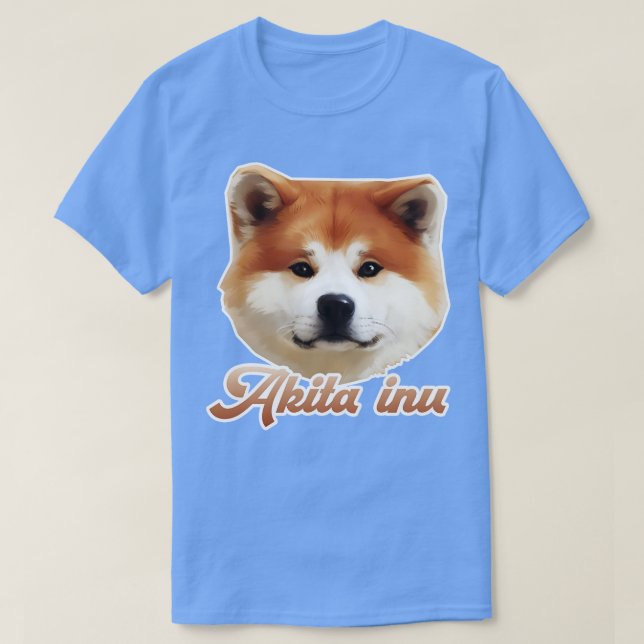 akita inu dog head T-Shirt (Design Front)