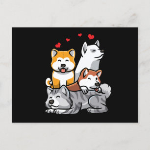 Akita Inu Dog Postcard