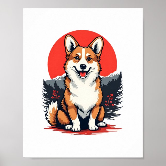 Akita Inu Dog Poster (Front)