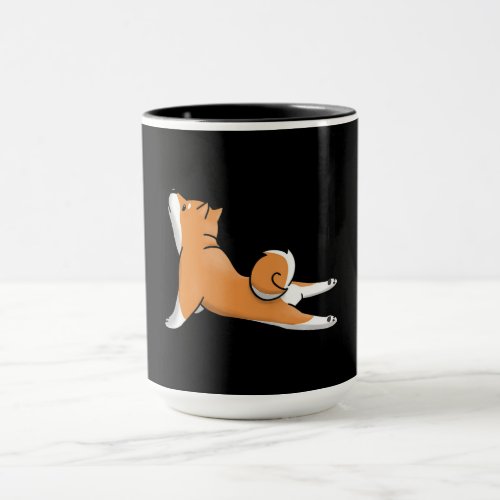 Akita Inu Dog Yoga Pose Funny Dog Gift Mug