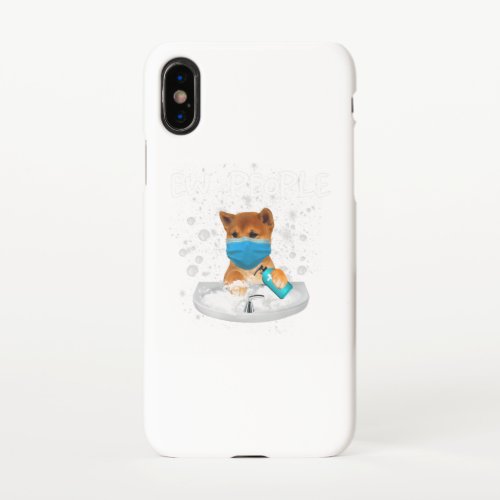 Akita Inu Ew People Funny Dog Wash Hands Wearing A iPhone X Case