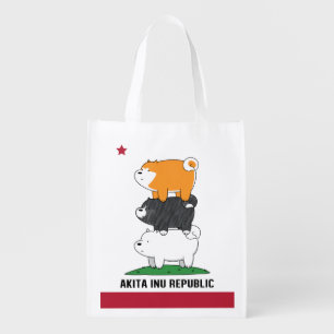 Akita Inu Republic Grocery Bag