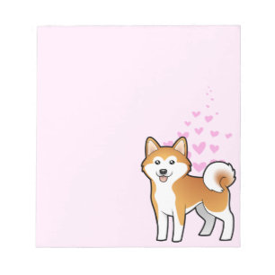 Akita Inu / Shiba Inu Love Notepad