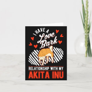 Akita Inu Valentines Day Japanese Akita Card