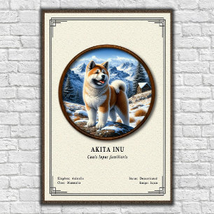 Akita Inu Zoology Series Poster