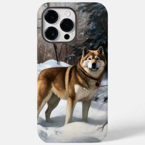 Akita Let It Snow Christmas  Case_Mate iPhone 14 Pro Max Case