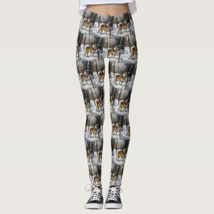 Akita Let It Snow Christmas Leggings