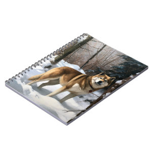 Akita Let It Snow Christmas Notebook