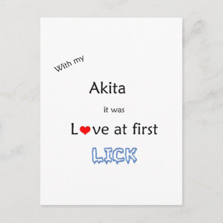Akita Lick Design Postcard