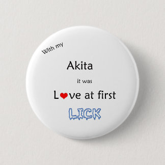 Akita Love at First Lick Button