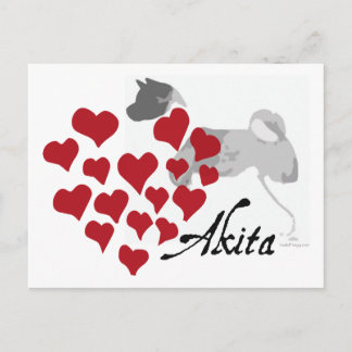 Akita Love Postcard