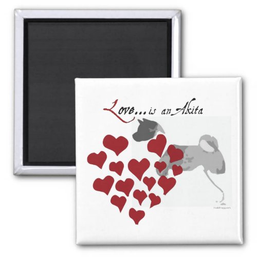 Akita Love Refrigerator Magnet