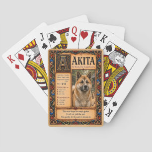 Akita, Medieval Bestiary Art Poker Cards