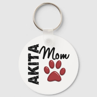 Akita Mom 2 Keychain