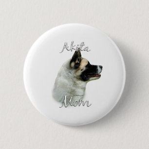 Akita Mom 2 Pinback Button
