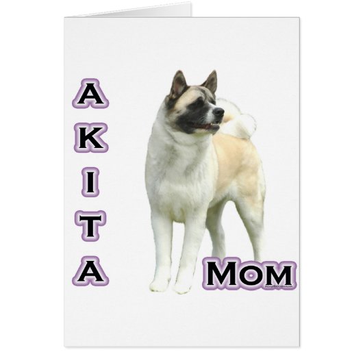 Akita Mom 4 Cards (Front)