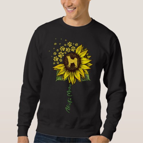Akita Mom Sunflower Akita Inu Lover Gifts Dog Mom  Sweatshirt