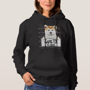 Akita Mugshot Guilty Dog Hoodie